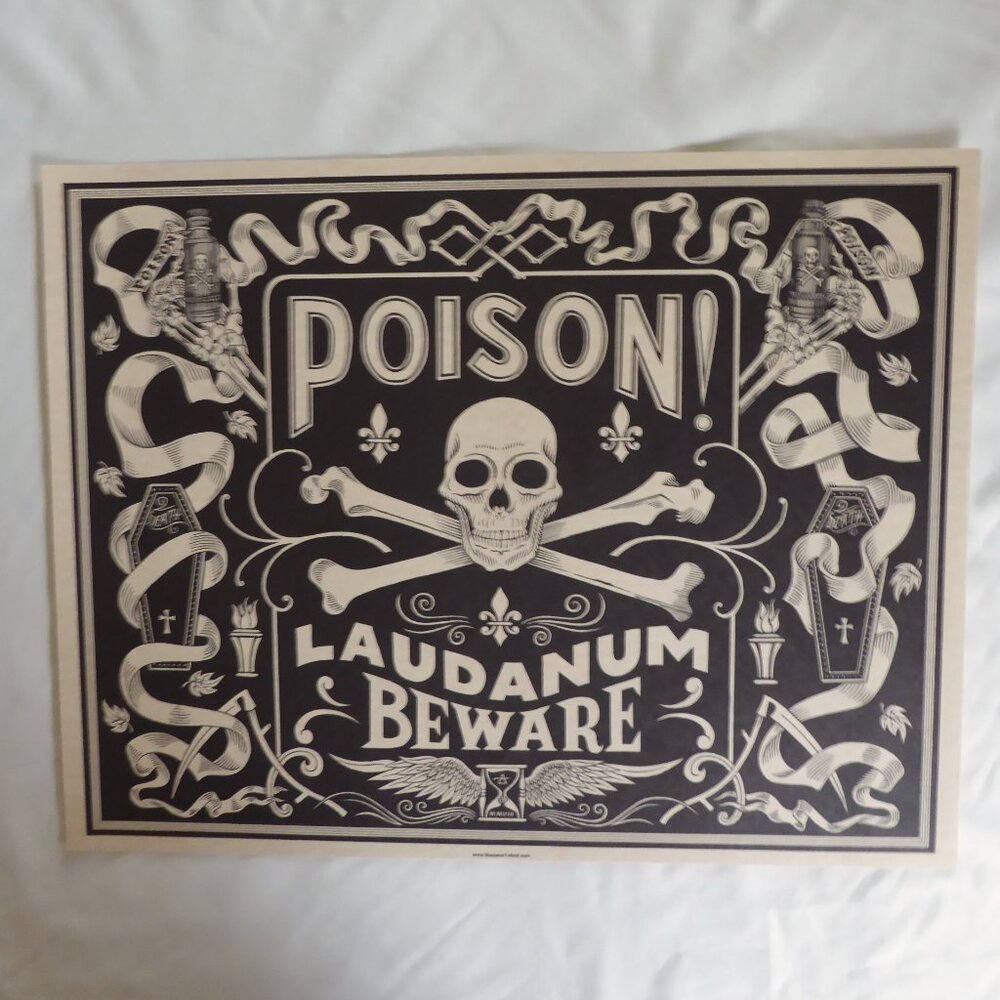 NEW 17” x 22” MADAME TALBOT POISON LAUDANUM DEATH GOTHIC LITHOGRAPH PRINT